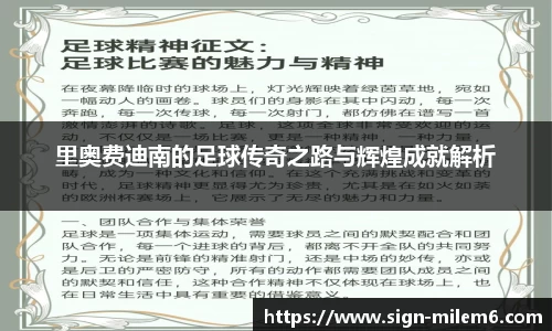 里奥费迪南的足球传奇之路与辉煌成就解析